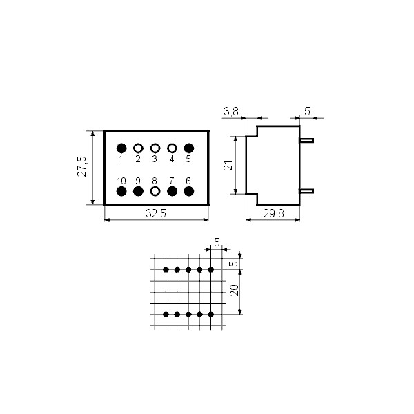 Trafo pr. 3VA  230V/12V - MTP312