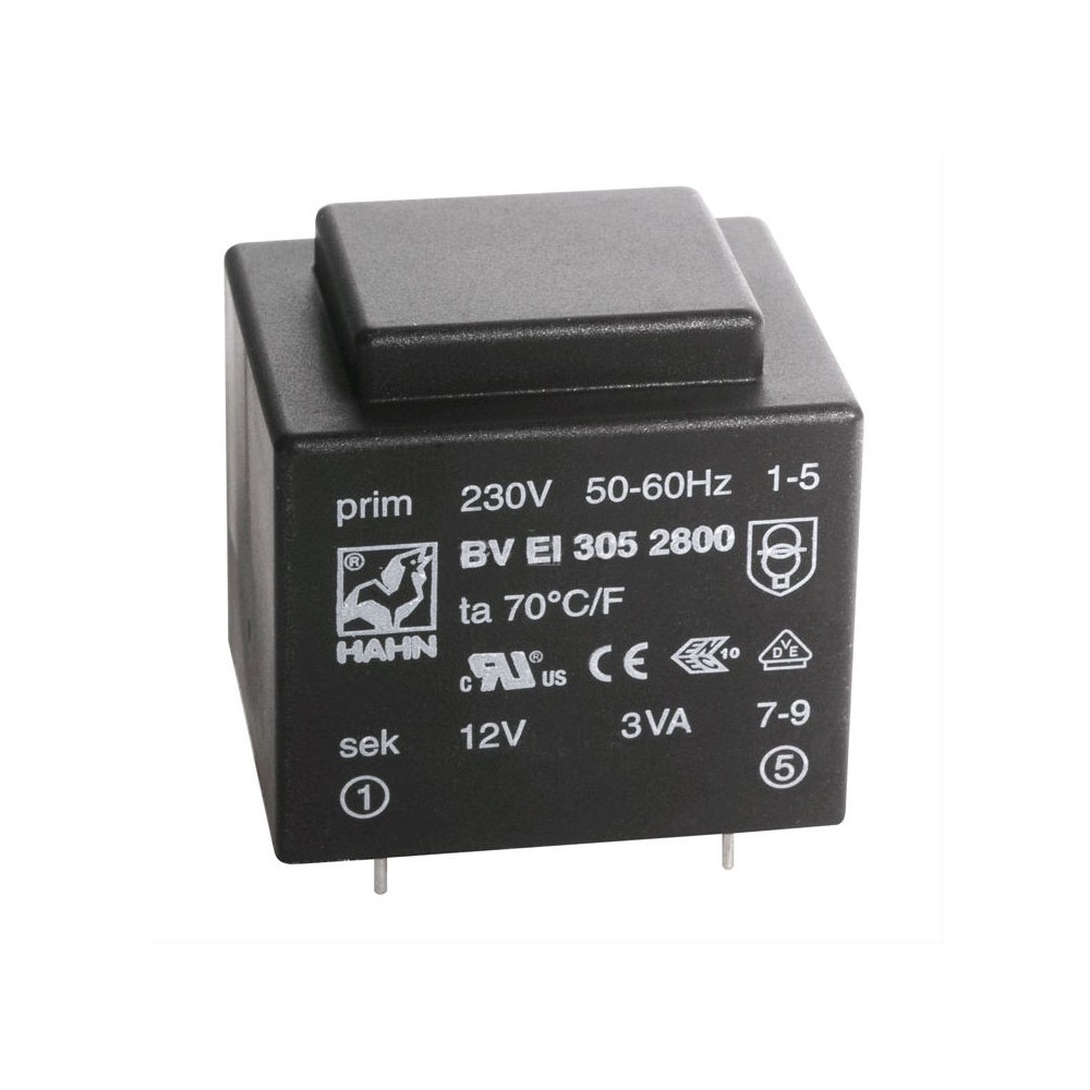 Trafo pr. 3VA  230V/2X12V  - MTP32X12