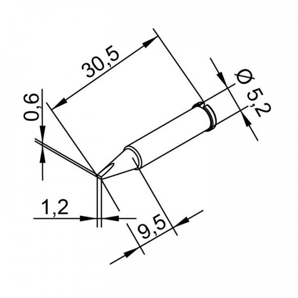 Vrh Ersa 102CDLF12, 1,2mm - LEVE102CDLF12