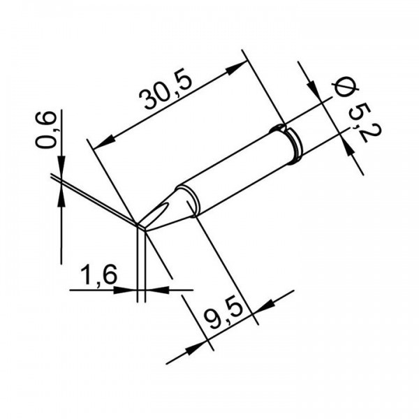 Vrh Ersa 102CDLF16, 1,6mm - LEVE102CDLF16