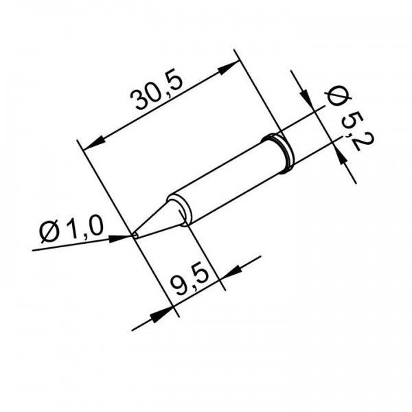 Vrh Ersa 102PDLF10, 1mm - LEVE102PDLF10