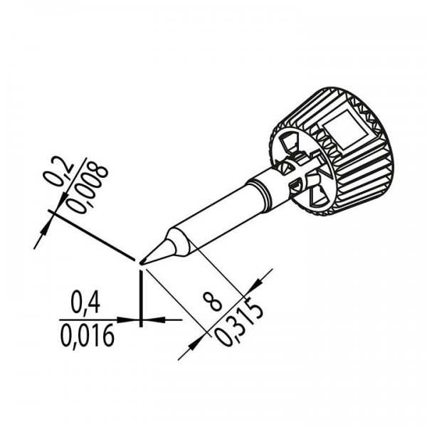 Vrh Ersa 142CDLF04  0,4mm - LEVE142CDLF04