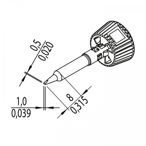 Vrh Ersa 142CDLF10  1mm - LEVE142CDLF10