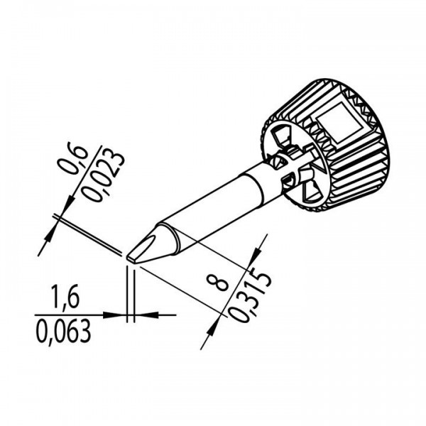 Vrh Ersa 142CDLF16   1,6mm - LEVE142CDLF16