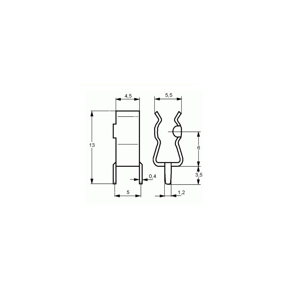 Nozica osigurača 5x20mm XX - NO01