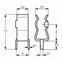 Nozica osigurača 5x20mm XX