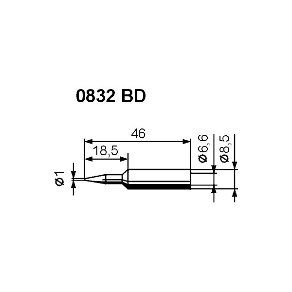 Vrh ERSA ANA60 1mm 832BD - LEVE832BD
