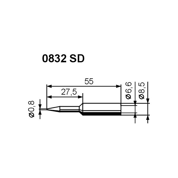 Vrh ERSA ANA60 0.8mm 832SD - LEVE832SD