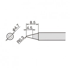 Vrh za lemilicu GOOT RX802,80HRT-B  0,3mm
