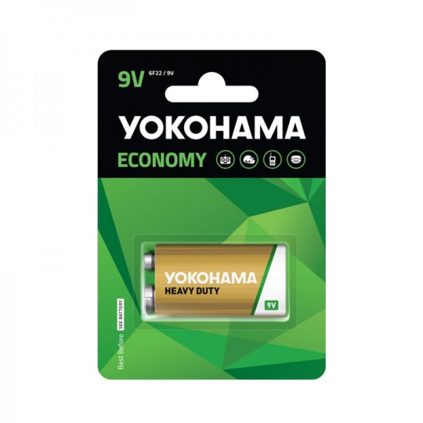 Bat. cink 9V Yokohama Blister - BATZ6F22YOK