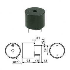 Buzer el. meh. PC 12VDC 50mA 85dB