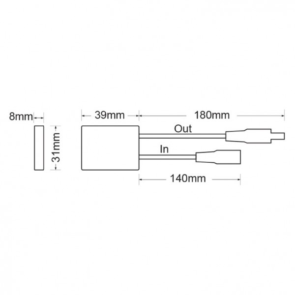 Dimer prekidač za LED module i trake 12-24VDC - OLETR-DIM1