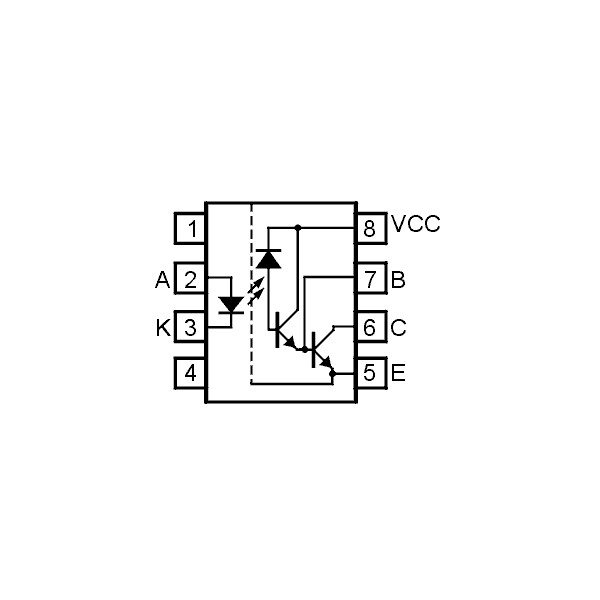 Optok-Darl.>2.5kV 18V 60mA DIP8 - OOK6N139