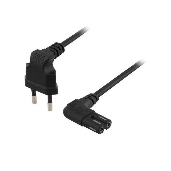 Mrežni kabel  EU utikač na C7 0.75M 2X075 2.5A ugaoni - MK2-0.75