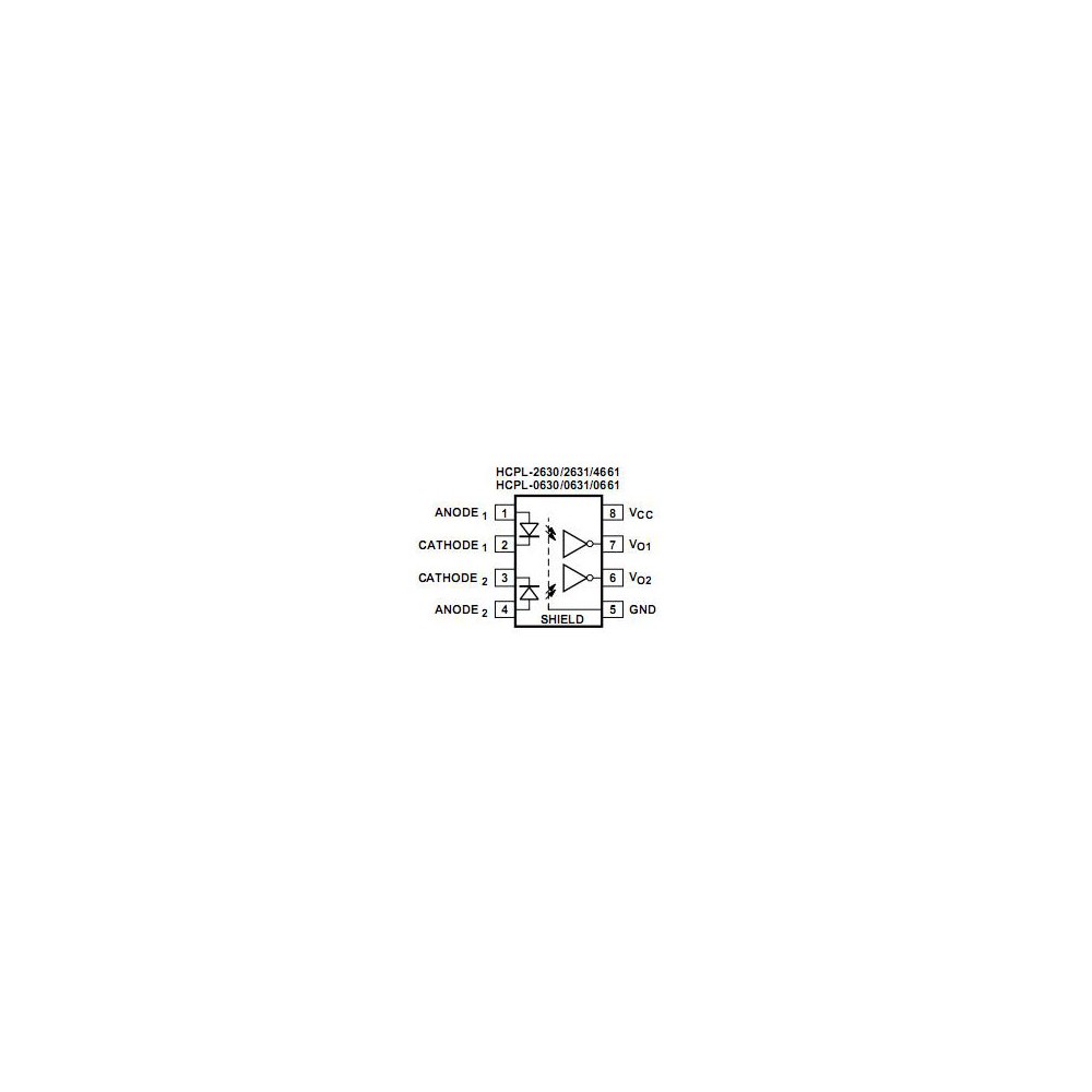 Optok 2xCh 2,5kV 10MBd DIP8 - OOKHCPL2631