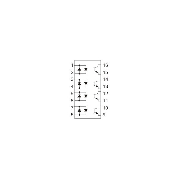 4xOptocoupler LTV844, DIP16 - OOKLTV844