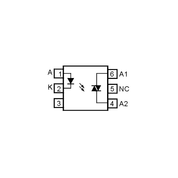 Optotr 7.5kV 400V 15mA DIP6 - OOKMOC3021