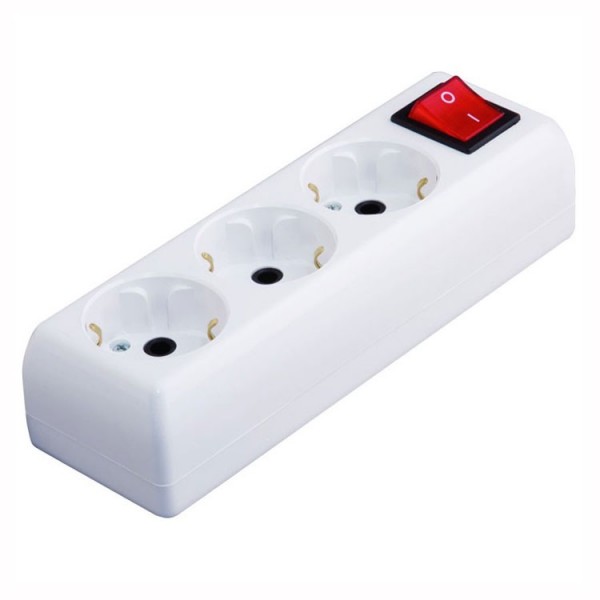 Podsklop 3 mesta + prekid. 16A/250V - MKP-P3P