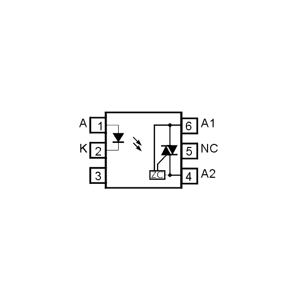 Optotr+ZCD 7.5kV 800V 15mA DIP6 - OOKMOC3081