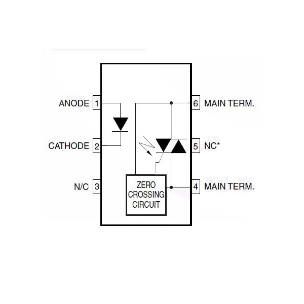 Optotr+ZCD 7.5kV 800V 5mA DIP6 - OOKMOC3083