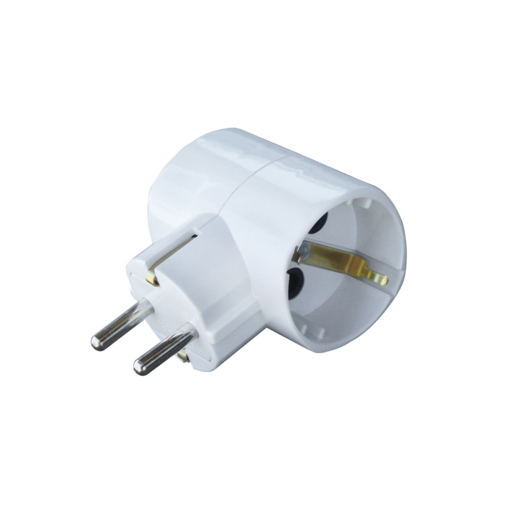 Lopov sa 2 prikljucnice,16A/250V ,Beli - MK-RAZ2/WH