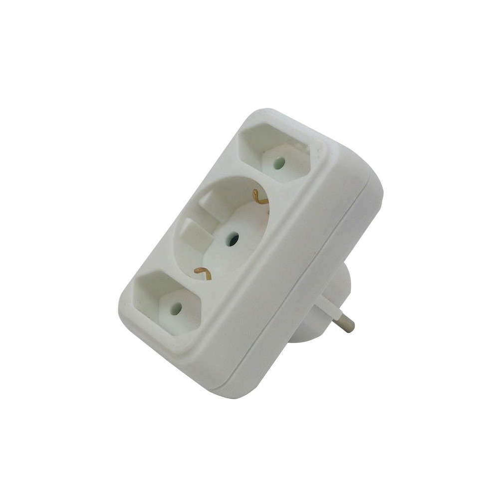 Razvodnik 220V 1Xuz.uticnica,2x euro uticnica - MK-RAZ32