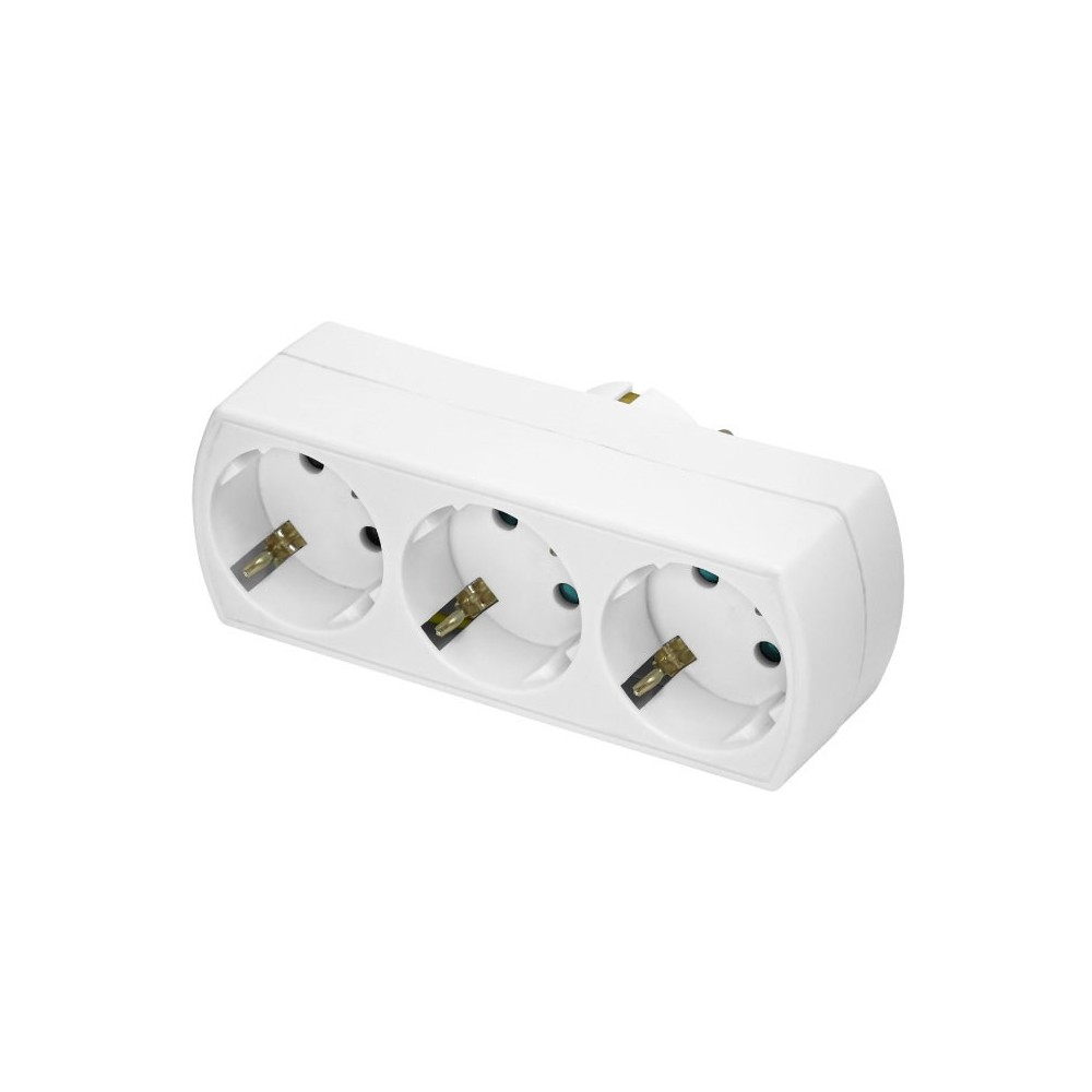 Razvodnik 220V 3X utičnica bela - MK-RAZ33