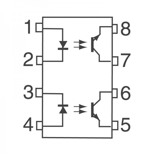 2XOptoc.2,5kV 55V 50mA DIP 8 - OOKTLP504A