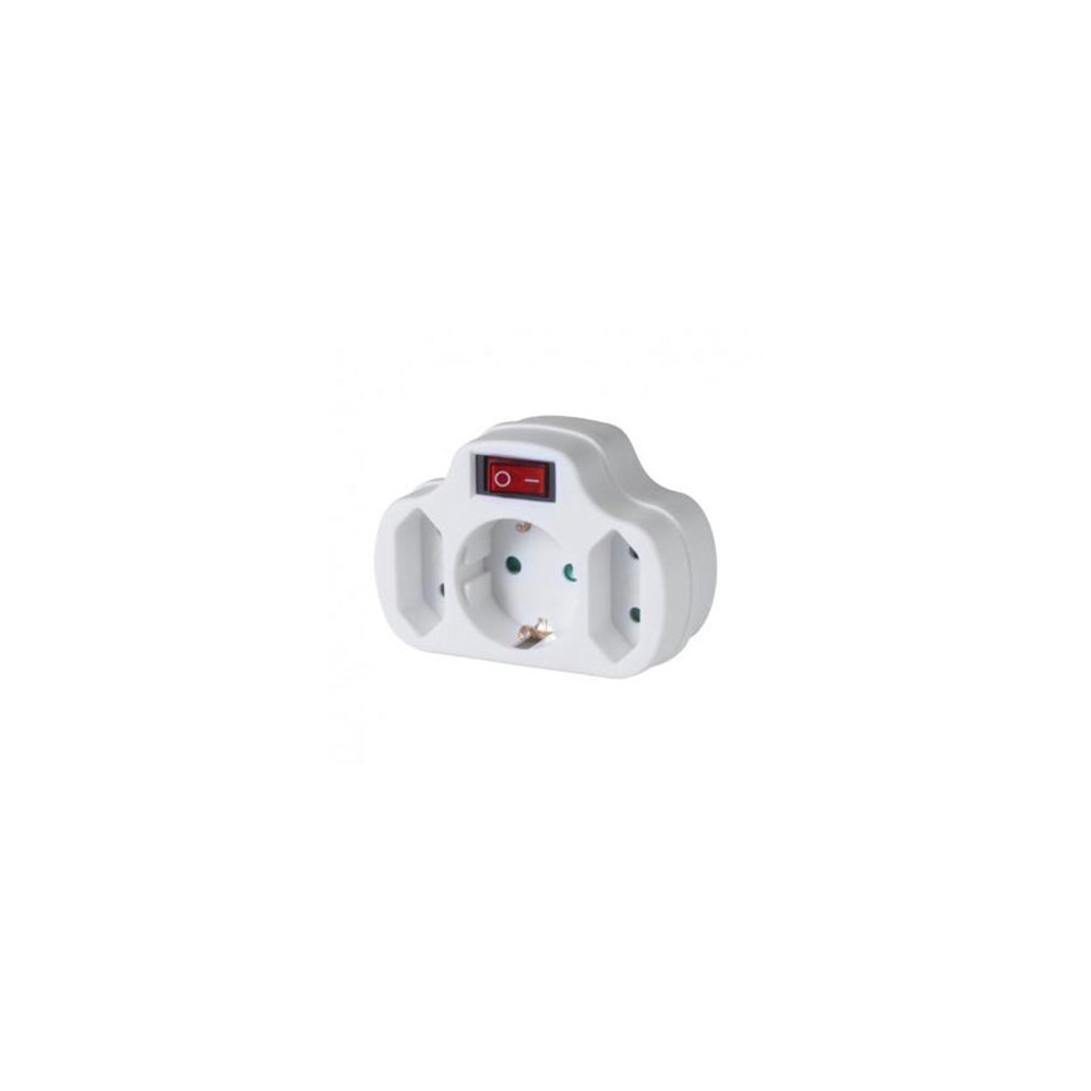 Razvodnik sa prekidacem 220V 1+2 euro uticnica - MK-RAZPR3