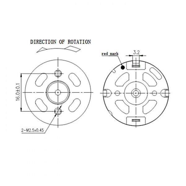 Motor  6-14V DC 5,6W 11500 ob - MOT1