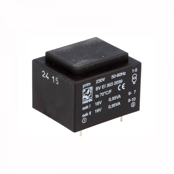 Trafo pr. 1.9VA  230V/18V Hahn - MTP1.918