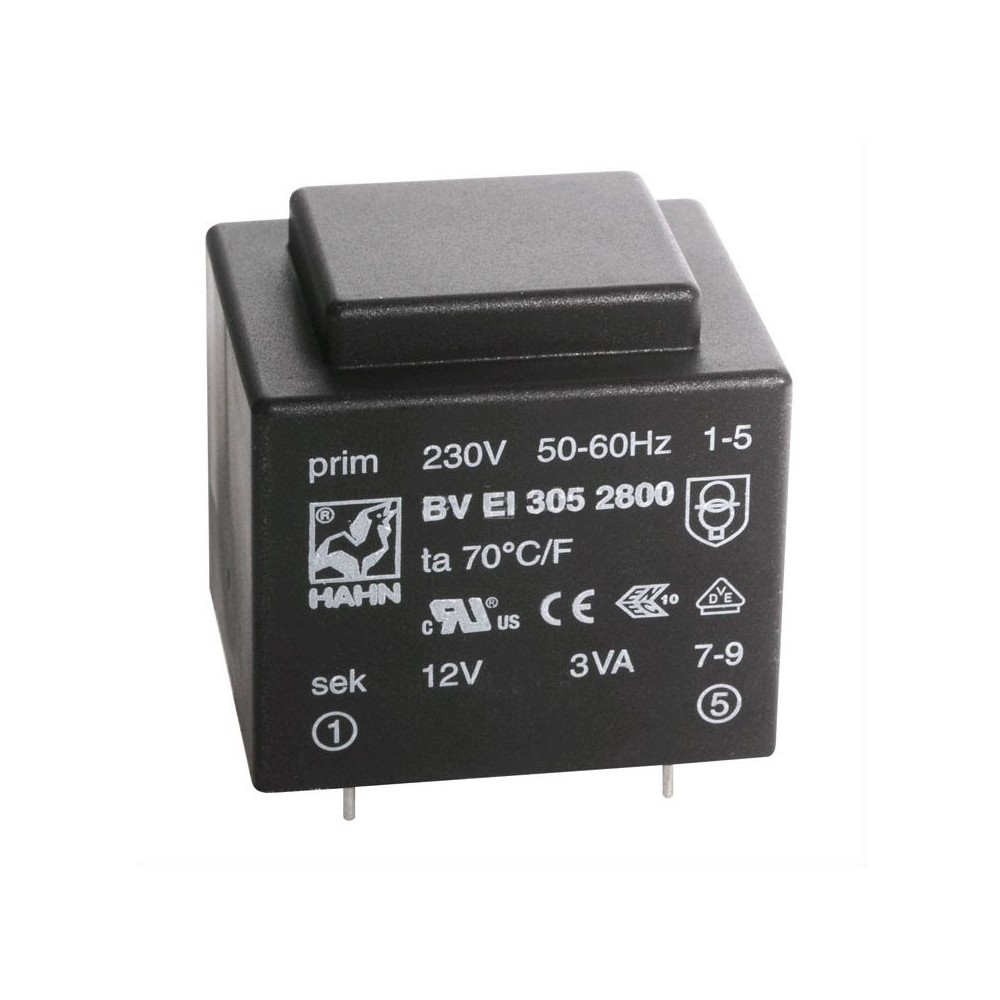 Trafo pr. 3VA  230V/2X9V - MTP32X9