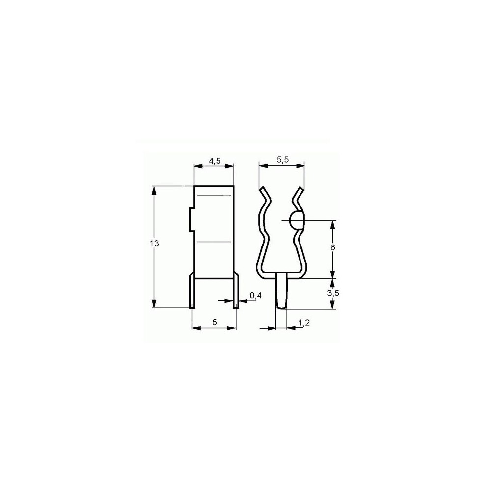 Nozica osigurača 5x20mm XX - NO01