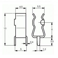 Nozica osigurača 5x20mm XX