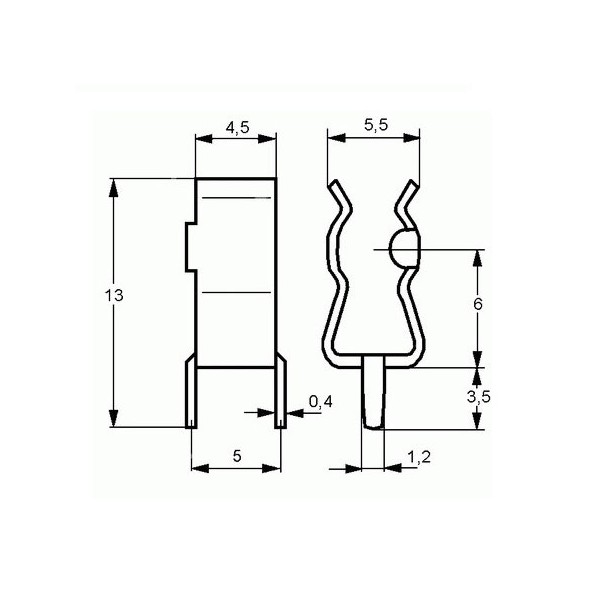 Nozice osigurača 5x20mm, - NO01-2