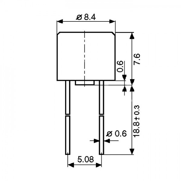 Osigurač mikro print  250V 1,6A  tromi - OSPT-1.6A