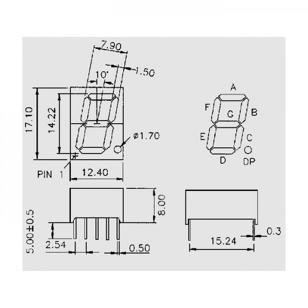 Displej  14,2mm  CC - ODIS14.2K