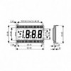 LCD Disp.DE114  3.5dig. 12.7mm 51x30mm 40p - ODISLC114