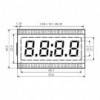 LCD Disp. 4 dig. 12.7  ,DE119-TU-30/8.4 - ODISLC119RS