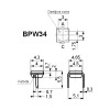 Fotodioda PIN water-clear 50MA Square - OFDBPW34