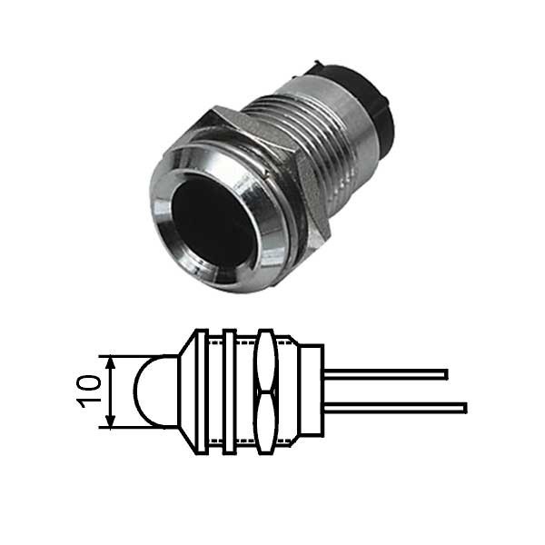 Kuciste metalno za LED 10mm - OKLM10