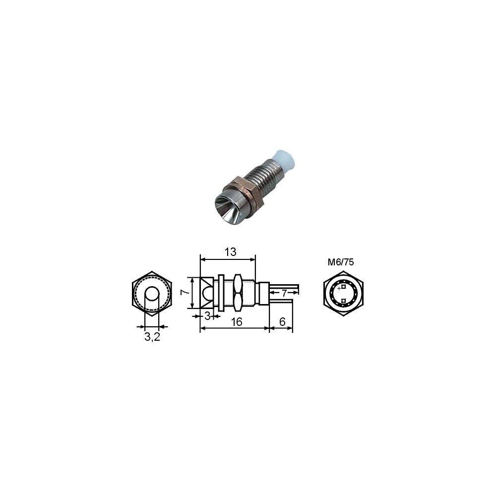 Kuciste metalno za LED 3mm IN - OKLM31