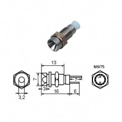 Kuciste metalno za LED 3mm IN