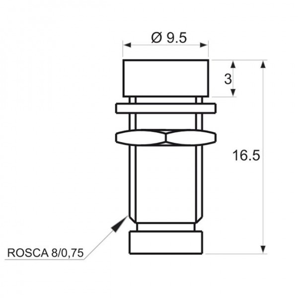 Kuciste metal  crno za LED 5mm - OKLM5SW