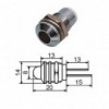 Kuciste pvc za LED 8mm crno - OKLM8SW
