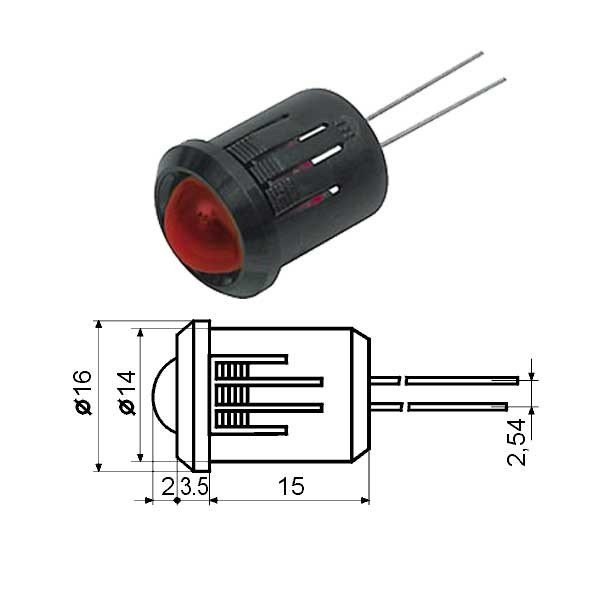 Kuciste plasticno za LED  10mm - OKLP10