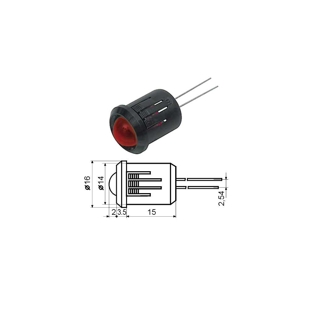 Kuciste plasticno za LED  10mm - OKLP10
