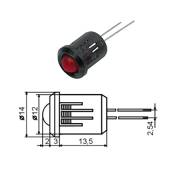 Kuciste plasticno za LED 8mm - OKLP8