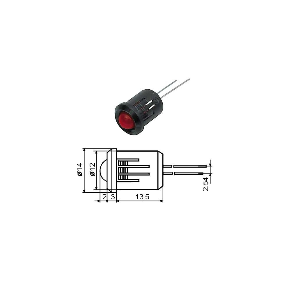 Kuciste plasticno za LED 8mm - OKLP8