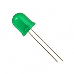 LED-dioda 10mm zelena diffuse 32mcd